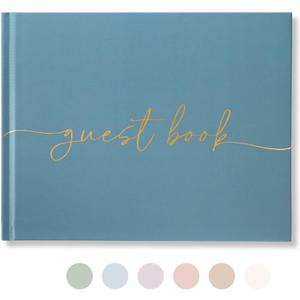 Lamare Wedding Guest Book  Polaroid Guest Book for Wedding Reception, Baby Shower, Birthday, Bridal Shower and Special Event Guestbook  A Stylish Sign in Book for Party - Blank Page (Blue)