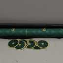 ORIENGEAR Poker Mat 70x35 Inch, 10 Player Poker Table Topper with Non-Slip Rubber Base & Carry Bag, Professional Blackjack Table Top for Texas Holdem, Home Casino Game Nights (Green)