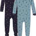 Gerber baby-boys 2-pack Snug Fit Footed Cotton Pajamas (4T, Guitars)