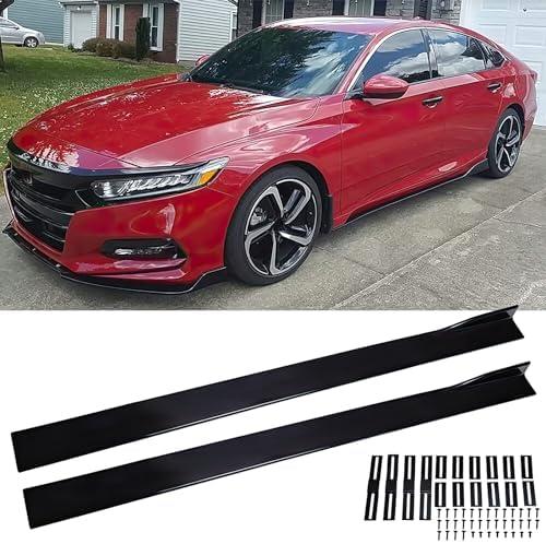 DREAMOTOR 2PCS Universal Car Side Skirts, 78.7" Side Skirts Extension Splitter Lip, Car Rocker Panels Side Skirt Body Kit, Compatible with Honda Civic Toyota Corolla Nissan Altima VW Chevrolet Camaro