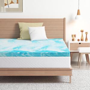 EGOHOME Topper 2 Inch Full Memory Foam Mattress Topper, Gel Foam Mattress Topper for Pressure Relief, Ventilated Design Bed Topper in a Box, CertiPUR-US Certified, 54"75", Medium
