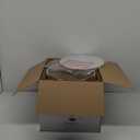 GLOBE Electric 67525 Avellino 66" Floor Lamp, Matte Black, White Linen Shade, Stepless Rotary Dimmer Switch on Socket