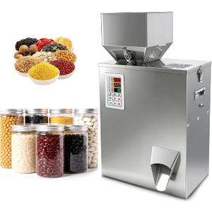 5-500g (0.011-1.1lbs) Powder Filling Machine, Automatic Intelligent Particle Weighing & Dispensing Filler for Tea, Coffee, Flour, Spices, Granules, 10-12 Packs/Min, 110V