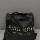 King Koil Luxury Air Mattress Queen with Built in Pump, Integrated Premium Pillow Inflatable Airbed for Guests, Camping & Home (Black)