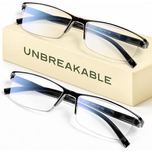 Gaoye 2.5 Executive Style Reading Glasses Men - Durable Readers with Blue Light Filtering- Comfortable Fit with TR90 Frames