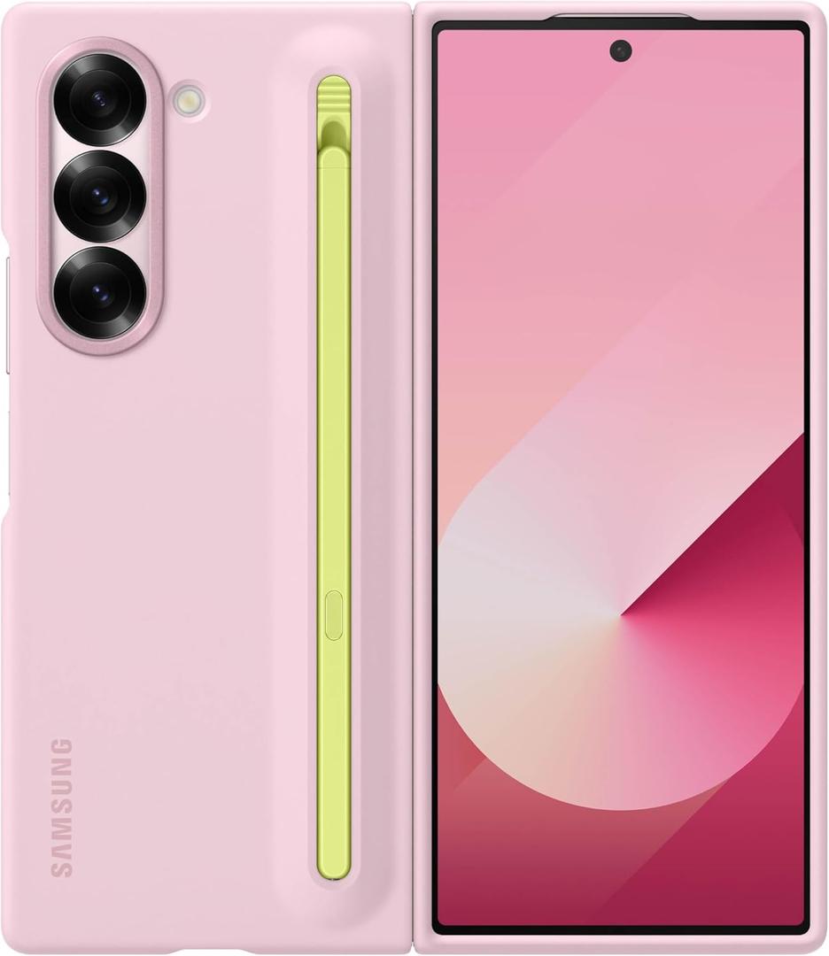 Samsung Galaxy Z Fold 6 S Pen Phone Case, Protective Cover with Built-in S Pen Holder Slot, Click to Release, US Version, EF-OF95PCPEGUS, Pink