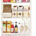 Over the Door Pantry Organizers and Storage, 8-Tier Spice Rack, Home & Kitchen Storage Shelves for Cabinet, Large Capacity Hanging Seasoning Organizer, Laundry Room Organization, White