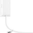 Flat Plug Extension Cord 3FT with Outlet Cover, Outlet Concealer Kit with Flat Plug Power Strip 5AC Outlets, 1875W Flat Outlet Extender Surge Protector for Kitchen, Home, Office,Tight Space