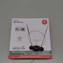 GE Traditional Rabbit Ears Indoor Black TV Antenna, 15 inch Extendable Dipoles and Circular Loop, Tabletop Antenna, Digital, HDTV Antenna, Smart TV Compatible, 4K 1080P VHF UHF, Compact Design, 33676 Rabbit Ear Antenna