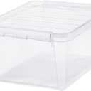 SmartStore Classic 15-10 x Clear Storage Boxes with Lids - BPA-Free Large Plastic Storage Boxes with Lid and Clips - Transparent - 14 L - 40 x 30 x 18 cm