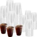 50 Count - 9 Ounce Clear Plastic Party Disposable Cups, Crystal Clear PET Plastic Cups Ideal for Home, Office, Bars, Weddings, Bridal and Baby Shower, Birthday, Retirement, Anniversary, Parties