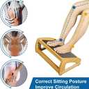 StrongTek Ergonomic Under Desk Footrest, 3 Adjustable Heights Wooden Office Footrest, Large Anti-Slip Surface, Improves Posture and Blood Circulation, up to 400lbs (Natural)