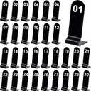 Tuanse 1-30 Table Order Numbers Restaurant Double Sided Acrylic Reception Number Stands Signs for Wedding Restaurant Seating Cafes Party Banquet(Black)