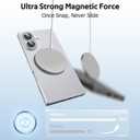 Silicone Case for iPhone 16 Magnetic with Camera Lens Protector Compatible with Magsafe Slim for Women Men Scratchproof Shockproof Protective Phone Case for iPhone 16 Silver