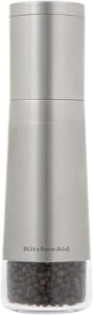 KitchenAid Stainless Steel Filled Pepper Grinder, 8 Inch