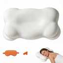 Mellow Sleep Pillow for Neck Support Cloud Pillow Memory Foam Cervical Pillow with Cooling Pillowcase, Adjustable Height for All Sleeping Positions, Standard