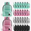Amylove 24 Pcs Classic Backpacks Bulk 14 Inch Back Packs for Boys Girls Assorted Colors Backpack Unisex School Bag Bulk for Daypack (Bright Color)