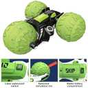 UNIQUE KIDS 1: 12 Waterproof Amphibious 360° + 360° Flip RC Car | Durable Inflatable Wheels | All-Terrain Water & Land Toy | 2.4 GHz for Kids 6-12 Years (Green)