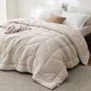 Bedsure Comforters Queen Size - Down Alternative Comforter for All Season, Ultra-Soft Prewashed Duvet with 4 Tabs, Lightweight & Warm Bedding - Machine Washable, Linen, Queen, 88x88 Inches