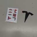 Black Emblem Cover Kit for Model 3 Highland 2024 2025 – Matte Black Knight Style Front T Logo & Rear Letters Overlay Stickers, Injection-Molded Plastic Full Cover Accessories (Matte Black)