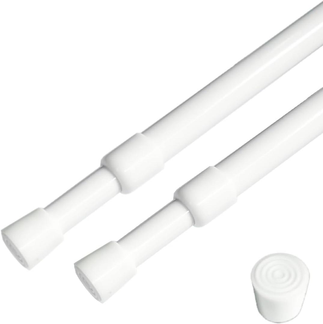 2pcs Spring Tension Curtain Rods 54"-100" Adjustable Expandable Loaded Tension Rods For Window, Door,Bathroom, Closet,Kitchen