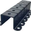 6 PCS 1.5x1.5" Square Pipe Tube Strap Clamps,1.5 inch metal u shaped bracket, steel u clamp bracket for mounting,Black