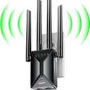 WiFi Extender Signal Booster for Home: Internet Repeater Long Range Covers Up to 50+ Devices and 9998 Sq.ft (Black)