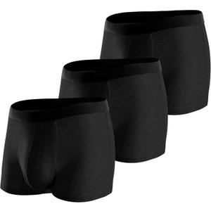 BATTEWA Incontinence Underwear for Men Washable, Leak Proof Underwear for Men Reusable Mens Incontinence Underwear Bladder Leak Briefs Absorbency 50ml,3Pack, 3X-Large, Black