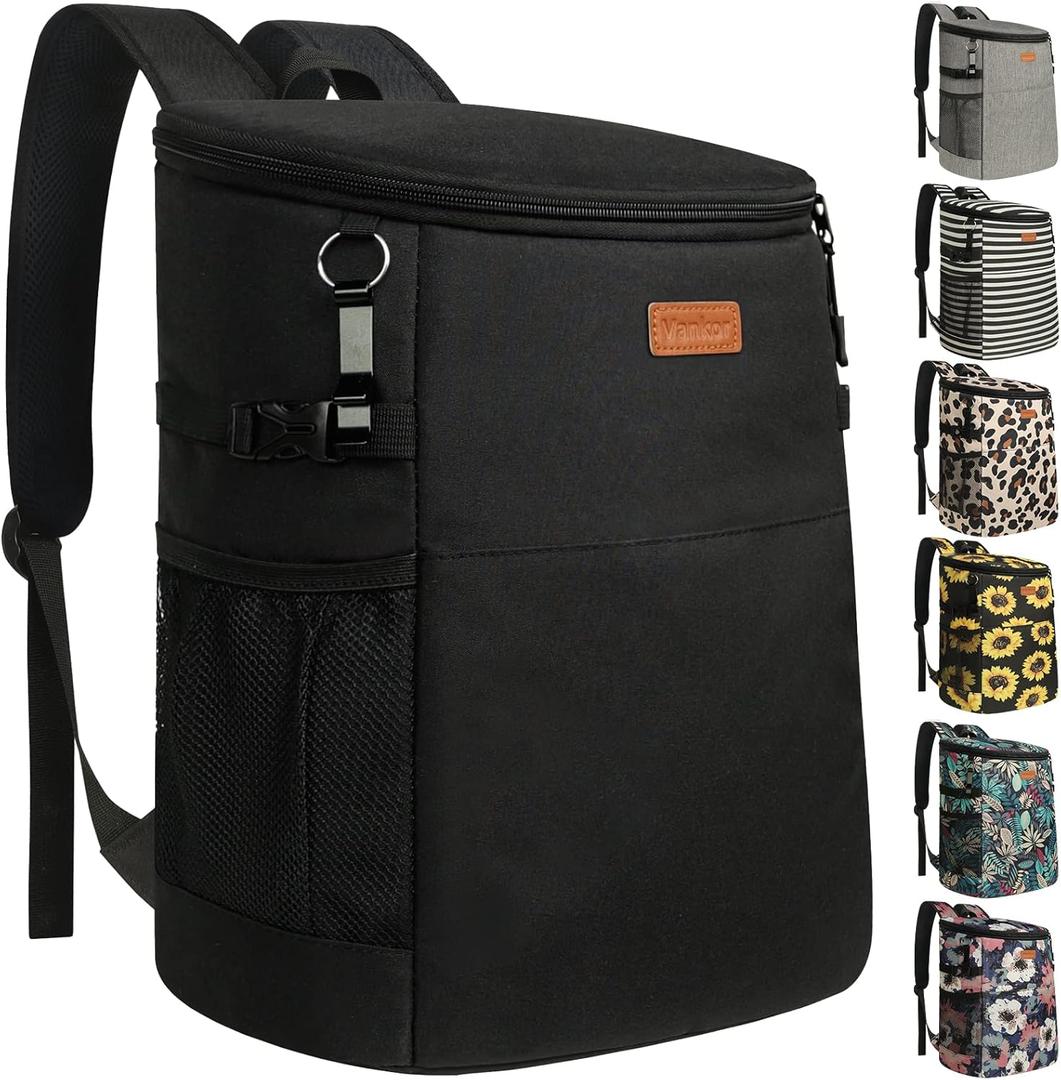 Vankor Camping Cooler Backpack Insulated Waterproof
33 Cans, 45 Cans, Leakproof, Soft Backpack Cooler for Men Women, Portable Cooler Bag for Travel, Picnic, Beach