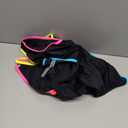 Blooming Jelly Womens Tummy Control Tankini Swimsuits Color Block Bathing Suit V Neck Two Piece Swimwear with Shorts (Medium, Black)