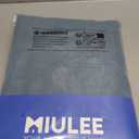 MIULEE Dusty Blue Linen Textured Sheer Curtains 84 Inches Long 2 Panels for Bedroom Living Room, Semi Transparent Farmhouse Light Blue Window Net Panels with Rod Pocket, W 54 x L 84 inch Length