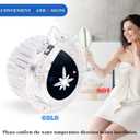 2 x Shower Handle. Compatible with Moen 100710 Series Thermostatic Single Bathtub and Shower Replacement Handle Kit. White and Black knob Inserts, 1-Piece Pack