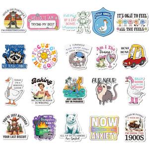 Ceenna 20 Pcs Funny Fridge Magnets Reusable Cute Animals and Words Fun Anime Refrigerator Magnets for Office Work Home Car Locker Cabinet Gifts Decorations (Fresh Style)