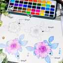 Artecho Watercolor Paint Set 100 Colors with Metallic in Portable Box, Paint Kit with Watercolor Papers and Brushes, Water Color Set for Beginners & Professionals
