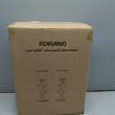 RORIANO Set of 2 Touch Vintage Table Lamps with 2 USB Ports, 3-Way Dimmable Nightstand Flower Lamps, Amber Glass Shade Rustic Leaf Lamp for Living Room Bedroom, LED Bulb Included (Bronze)