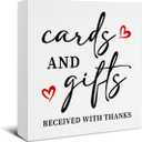2 x Cards and Gifts Sign for Wedding - Cards and Gifts Wooden Sign Wedding Reception and Event Party Table Decor - 5 X 5 Inches