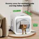 Enclosed Cat Litter Box with Lid,Drawer Design for Big Cats & Multi Cats, Covered Cat Litter Box with High Sided, Easy to Clean,Including Scoop and Litter Mat