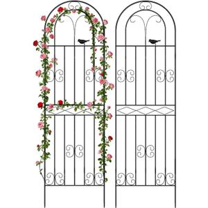 Amoskey 2 Pack 71x20in Durable Garden Trellis for Climbing Plants - Outdoor Trellis Supports for Lush Greenery - Ideal for Vines, Flowers, and Vegetables, Easy Installation & Space-Saving Design