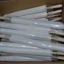 30 PCS 33 Inches White Paper Umbrellas, Oiled Chinese & Japanese Style White Parasols, White Paper Parasols Umbrellas Bulk for DIY Painting, Wedding, Bridal Party, Ceiling Decoration