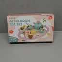 Wooden Tea Set for Little Girls Play Food Pretend Play Kitchen Accessories for 3 4 5 Years Old Girls and Boys Toddler Princess Tea Time Party Food Toys