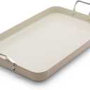 GreenPan 18" x 11" Double Burner Griddle Pan, Hard Anodized Healthy Ceramic Nonstick PFAS-Free, Stainless Steel Handles, Stovetop Cooking, Dishwasher Safe, Oven & Broiler Safe Cookware, Taupe