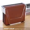 DINGHUO Hanging File Organizer, Letter Size Acrylic Hanging File Folder Frame, Portable File Holder Storage Rack for Desk Home Office or Cabinet - 1 Pack