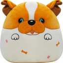 Bulldog Stuffed Animals Big Plush - 14 Inch Large Dog Stuffed Animal Puppy Body Pillow for Kids Adult Cute Plushies Embroidery Gifts for Boy Nap Pillow