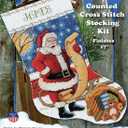 Design Works Crafts Santa's List Counted Cross Stitch Stocking Kit