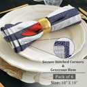 2 x RUVANTI Cloth Napkins Set of 6 Cotton 100%, 18x18 Inches Napkins Cloth Washable, Soft, Absorbent. Cotton Napkins for Parties, Christmas, Thanksgiving, Weddings, Dinner Napkins Cloth - Watermelon