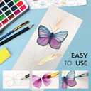 Watercolor Paint Set 50 Colors, Travel Watercolor Set with Portable Carrying Case, Papers, Brushes and Accessories, Ideal for Artists, Amateur Hobbyists and Painting Lovers (36 Regular + 10 Metallic +4 Fluorescent)