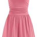 PRETTYGARDEN Summer Rompers for Women 2026 Dressy Casual Sleeveless Short Wide Leg Jumpsuits Beach Vacation One Piece Outfits, Large