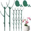 10 PCS Stackable Twig, Stackable Plant Support Stakes, Monstera Plastic Support Structures for Indoor & Outdoor Plants, Potted Plants, Flower Other Climbing Plants(Green, 10 Pack, 11."L)