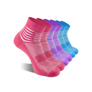 IRAMY Compression Ankle Support Socks Coolmax Wicking Cushioned Athletic Plantar Fasciitis Relief Men Women 2 Pack (12 pairs) M
