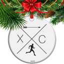 2025 Running Christmas Ornament, XC Run Lover Gift, Cross Country Gifts for Male Runner Marathoner (C6)